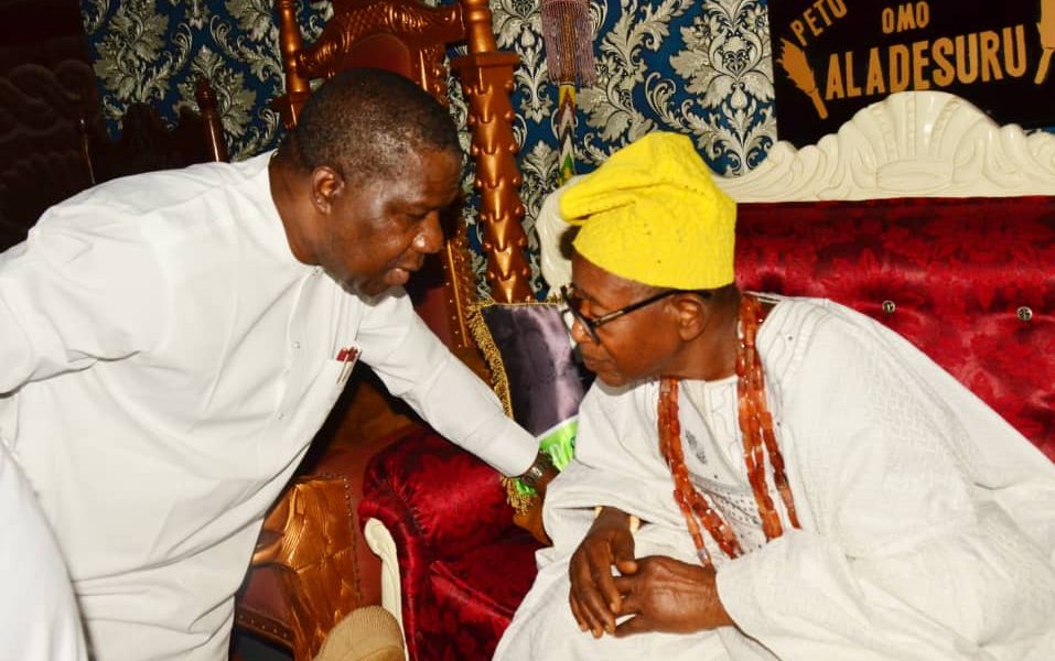 Senator Michael Opeyemi Bamidele and Onigede Of Igede Ekiti